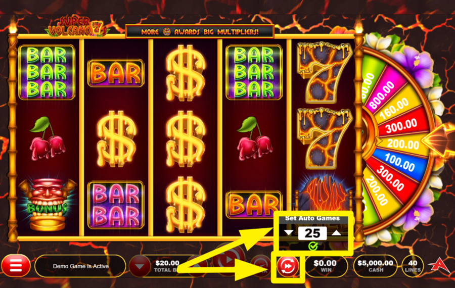Super Volcano 7s Quick Spin ENABLE AUTOPLAY.