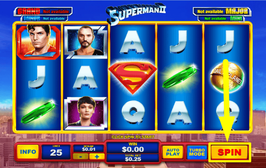 Superman II Faites tourner les rouleaux.