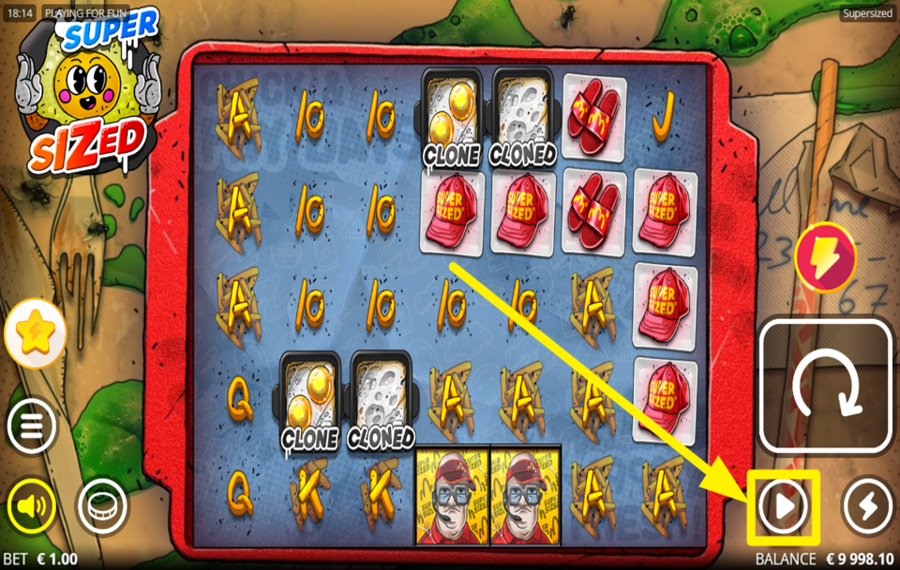 Supersized UTILIZZARE I GIRI AUTOMATICI.