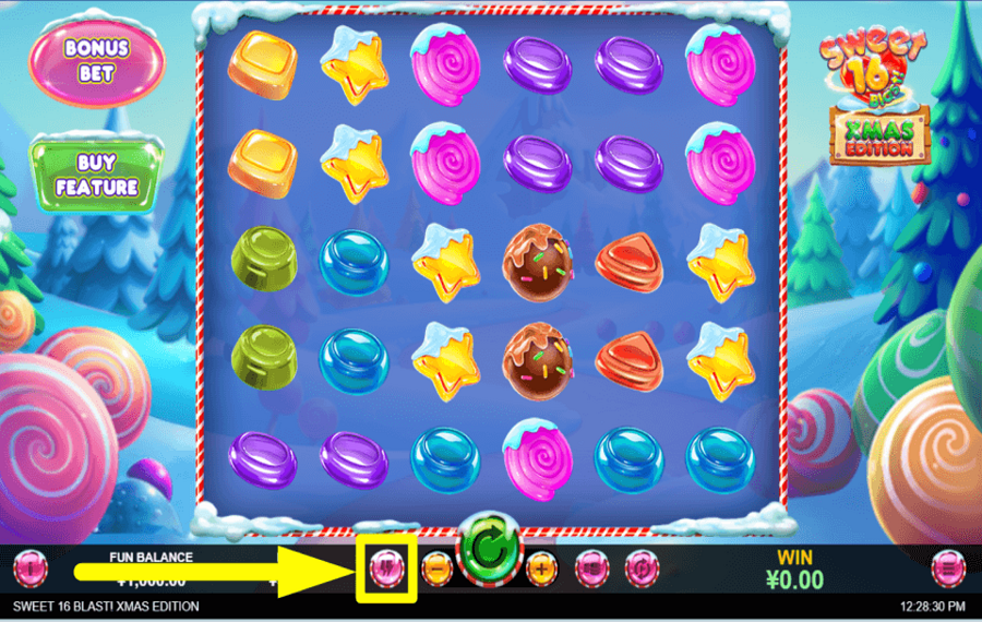 Sweet 16 Blast Christmas Edition SPEED UP THE GAME.