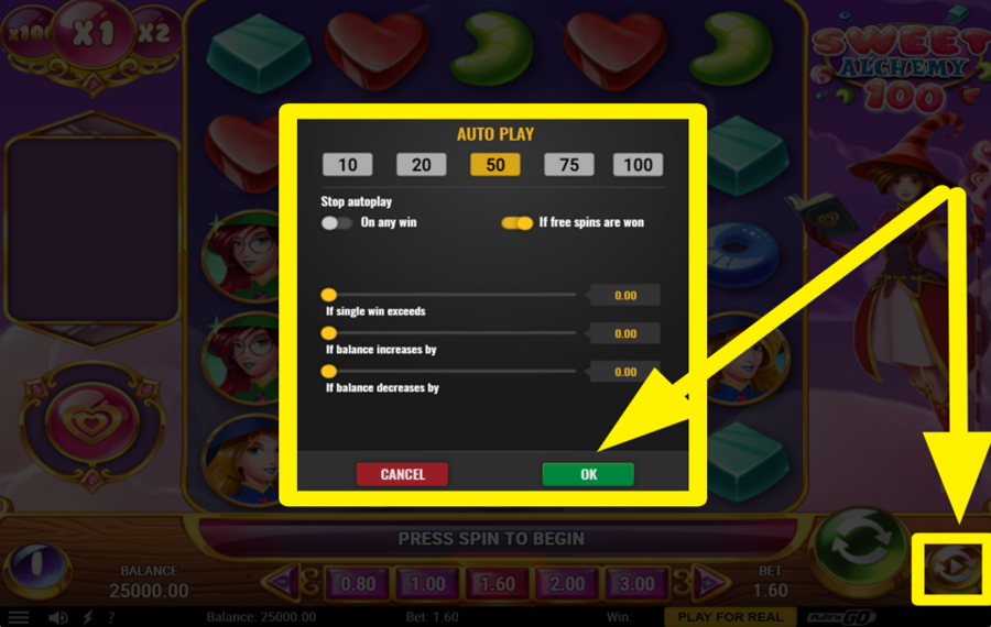 Sweet Alchemy 100 Déclenchez la lecture automatique.