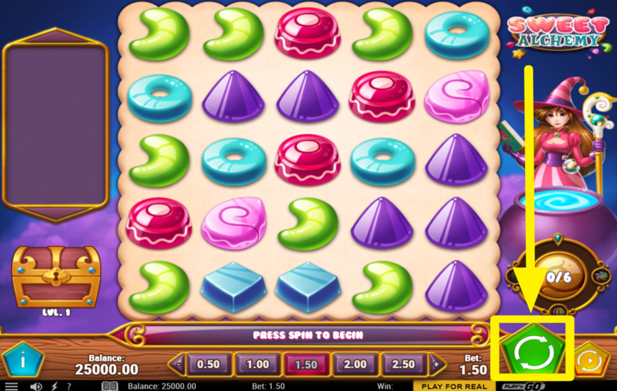 Sweet Alchemy Faites tourner les rouleaux.