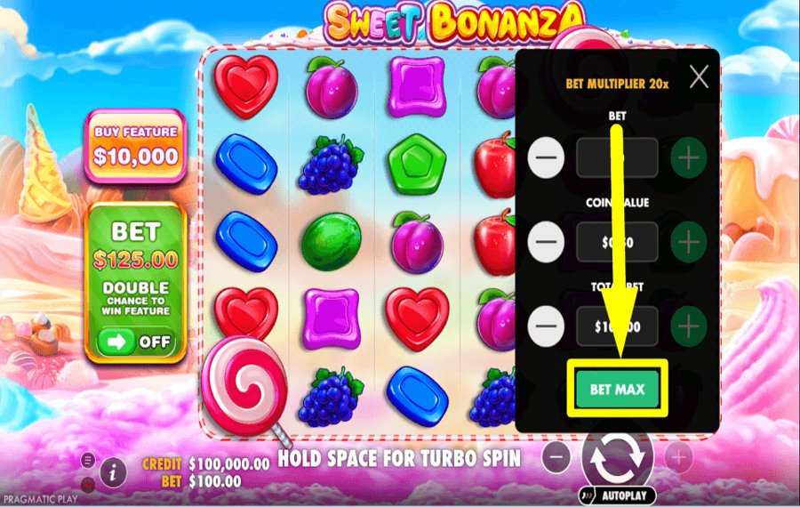 Sweet Bonanza APPLY ALL CREDITS.
