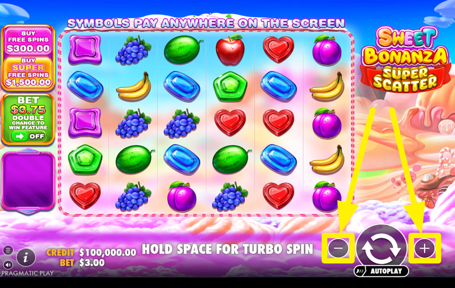 Sweet Bonanza Super Scatter DETERMINE YOUR BET.