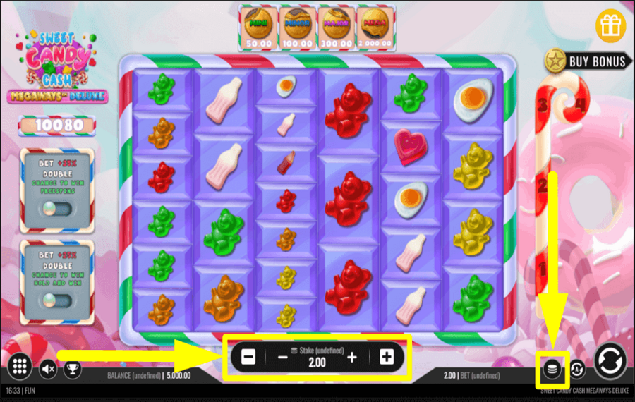 Sweet Candy Cash Megaways Deluxe CHOOSE YOUR BET.