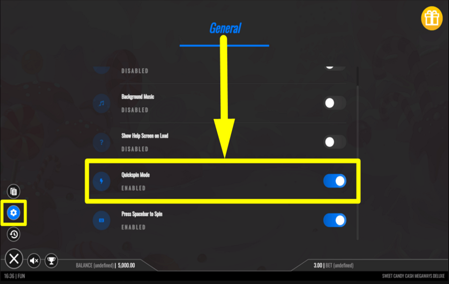 Sweet Candy Cash Megaways Deluxe CONTROL GAME SPEED.