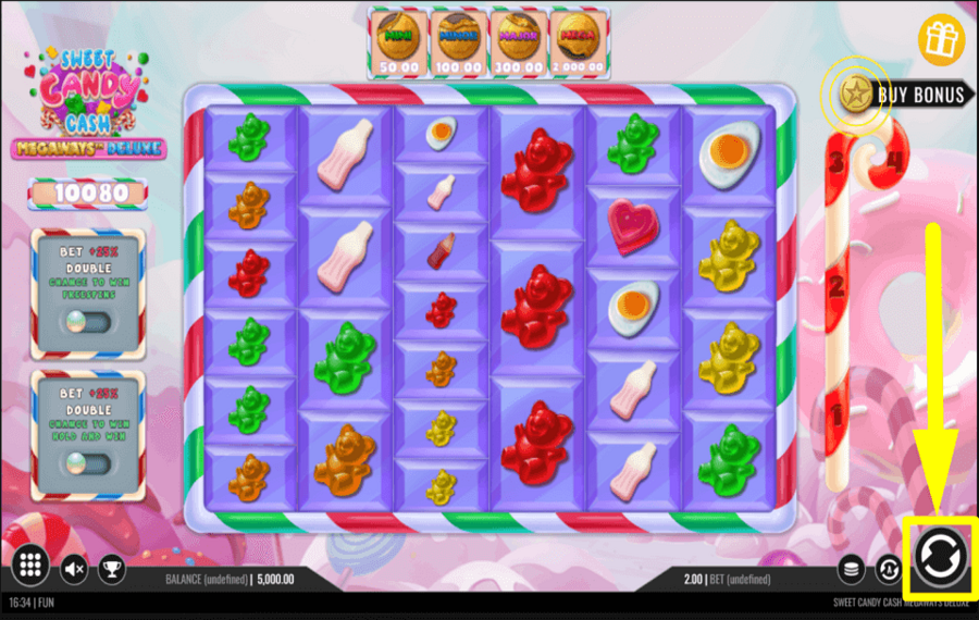 Sweet Candy Cash Megaways Deluxe COLLECT REWARDS.