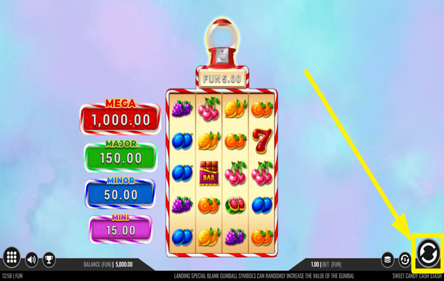 Sweet Candy Cash Stash КРУТИТЕ ВРАЩЕНИЯ БАРАБАНОВ.