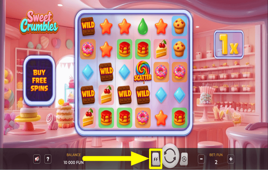 Sweet Crumbles KONTROLLIEREN SIE DAS TEMPO.