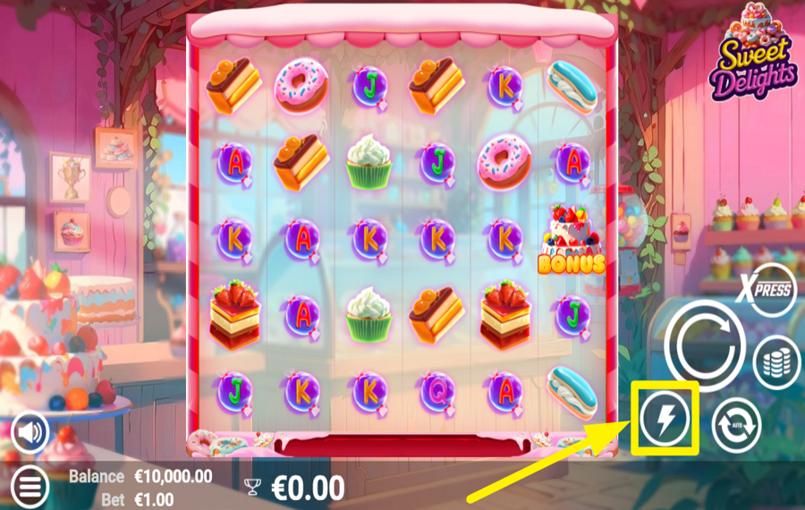 Sweet Delights УСКОРЬТЕ ДВИЖЕНИЯ БАРАБАНА.