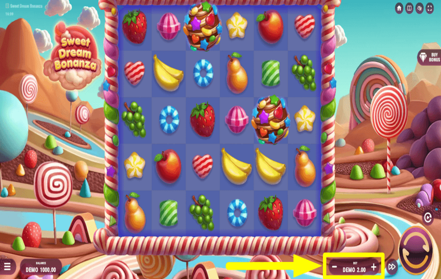 Sweet Dream Bonanza SÉLECTIONNEZ LA MISE TOTALE.