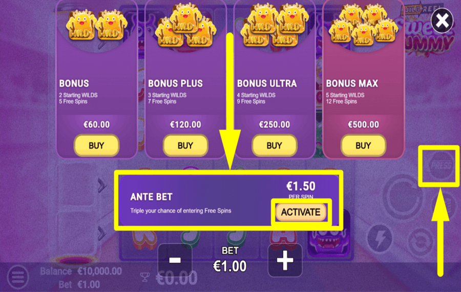 Sweet Gummy СДЕЛАЙТЕ СТАВКУ АНТЕ.