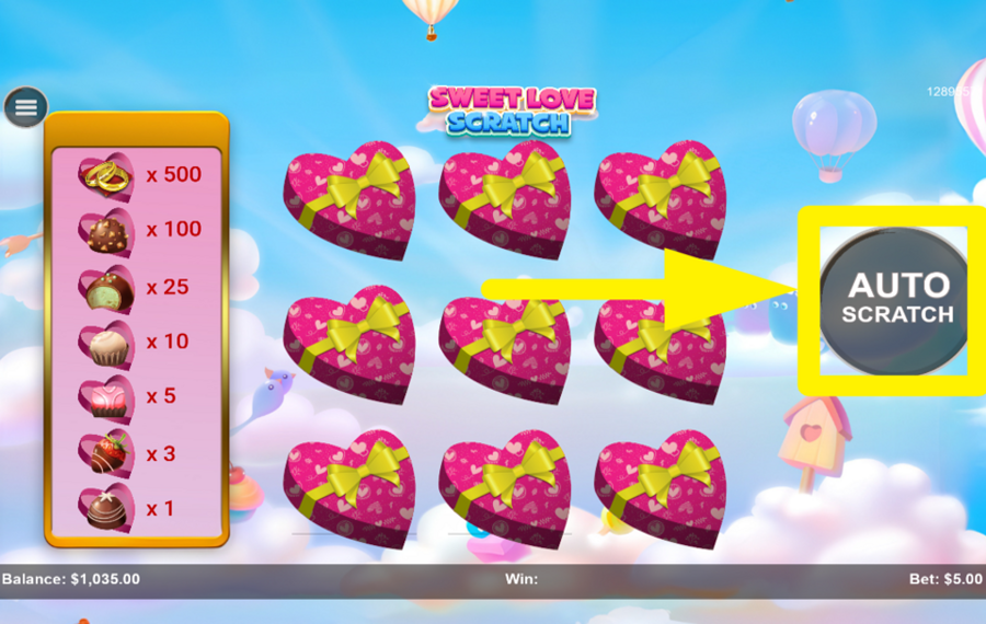 Sweet Love Scratch USE THE AUTO SCRATCH OPTION.