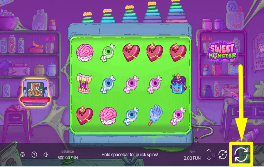 Sweet Monster НАЧНИТЕ ИГРАТЬ В АЗАРТНЫЕ ИГРЫ.