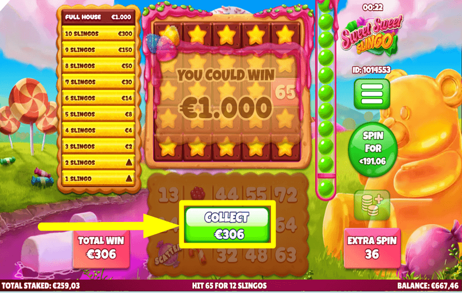 Sweet Sweet Slingo ACCEPT THE REWARD.