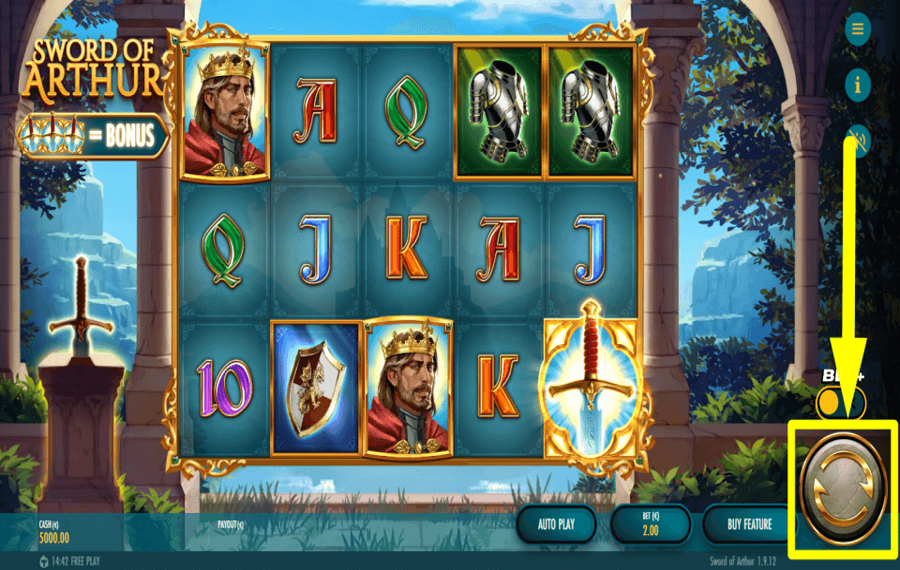 Sword of Arthur НАЧНИТЕ ИГРАТЬ В АЗАРТНЫЕ ИГРЫ.