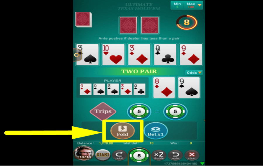 TaDa Games Ultimate Texas Holdem ARRÊTEZ TANT QUE VOUS LE POUVEZ.