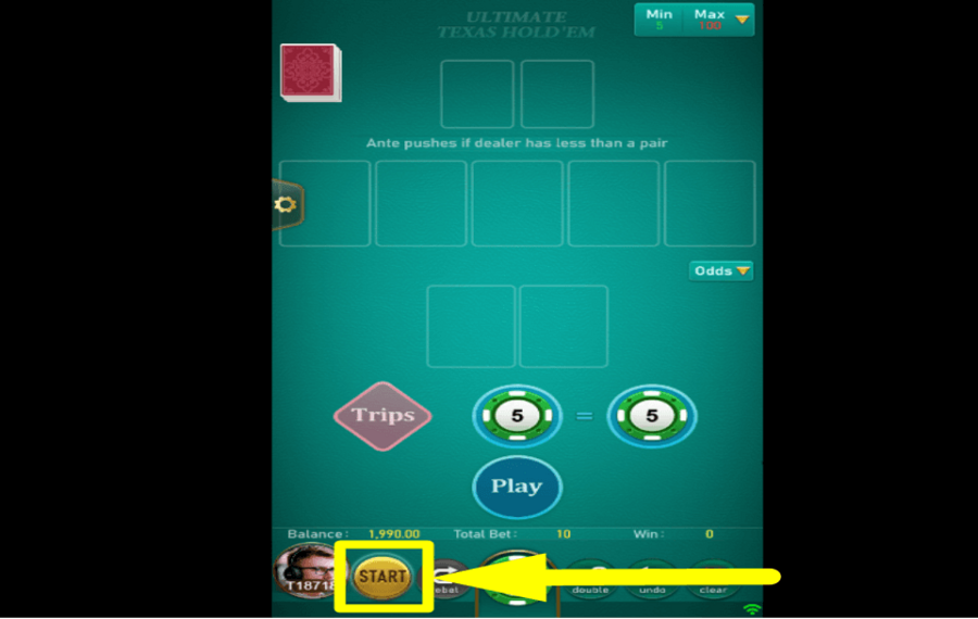 TaDa Games Ultimate Texas Holdem JOUEZ POUR GAGNER.