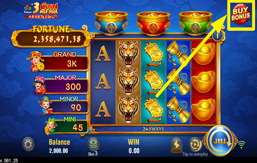 TaDa Gaming 3 Coin Wild Tiger TOURS GRATUITS, PLUS DE GAINS?