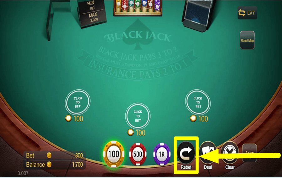 TaDa Gaming Blackjack ПОВТОРИТЕ СВОЮ СТАВКУ.