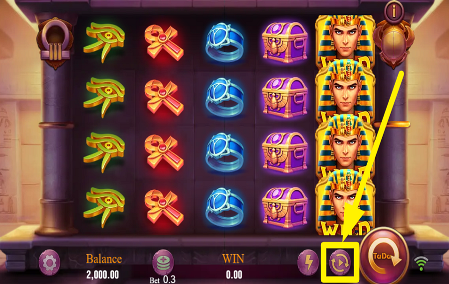 TaDa Gaming Rise of Egypt AVVIA SPIN AUTOMATICI.