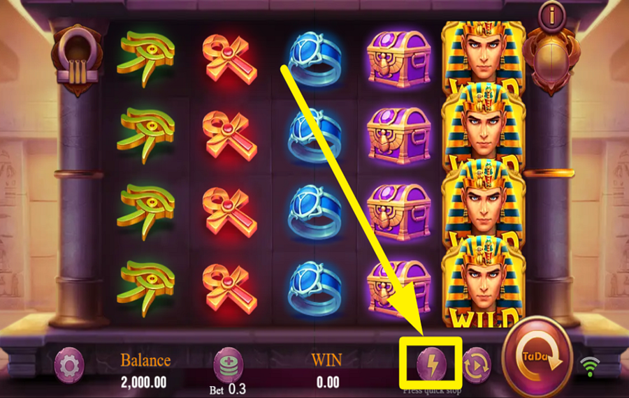 TaDa Gaming Rise of Egypt ACCELERARE GLI SPIN.