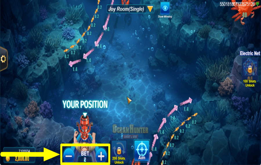 TaDa Gaming Ocean Hunter ИЗМЕНИТЕ СТАВКУ.