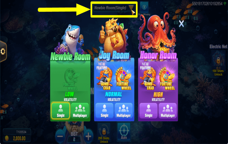 TaDa Gaming Ocean Hunter НАЗНАЧАЙТЕ РАЗНЫЕ КОМНАТЫ.