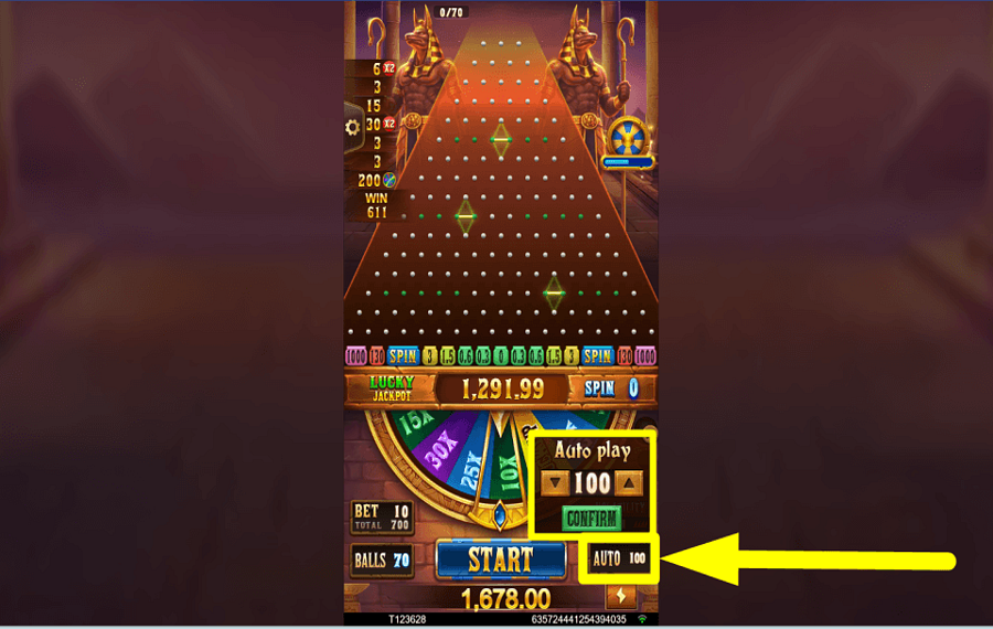 TaDa Gaming Plinko Empire 自動再生を開始します。