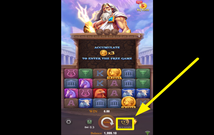 TaDa Gaming Zeus UTILIZA LA FUNCIÓN DE REPRODUCCIÓN AUTOMÁTICA.