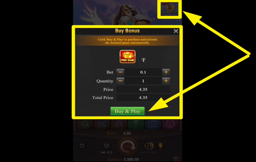 TaDa Gaming Zeus COMPRAR GIROS DE BONIFICACIÓN.