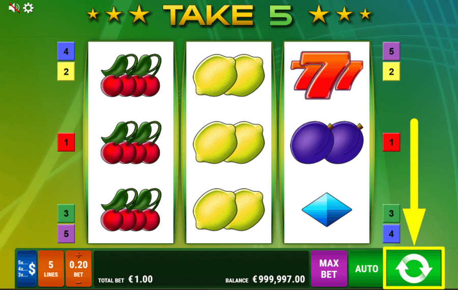 Take 5 DREHEN SIE DIE ROLLEN.