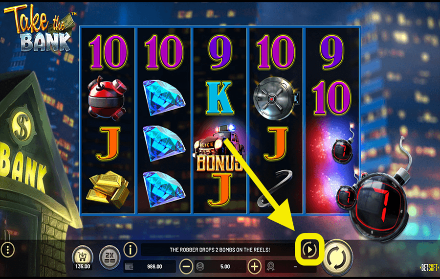 Take the Bank Using the optional “Autoplay” feature.