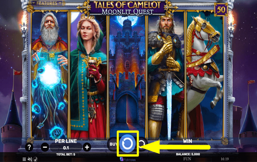 Tales of Camelot Moonlit Quest DREHEN, UM ZU GEWINNEN.