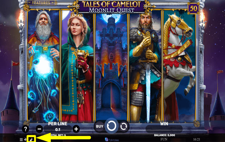 Tales of Camelot Moonlit Quest Gehen Sie in den Turbomodus.