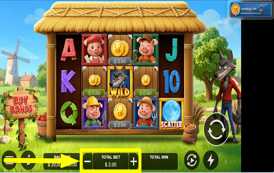 Tales of the Piggies DETERMINE YOUR WAGER.