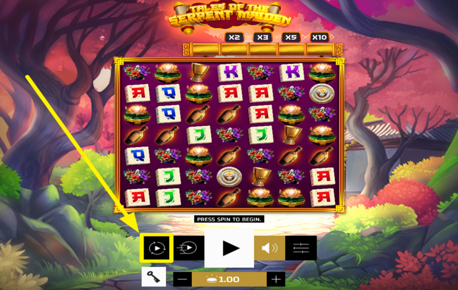 Tales of the Serpent Maiden INITIATE AUTOMATIC SPINS.