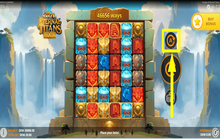 Temple of Eternal Titans CONTINUE AUTOMATICALLY.