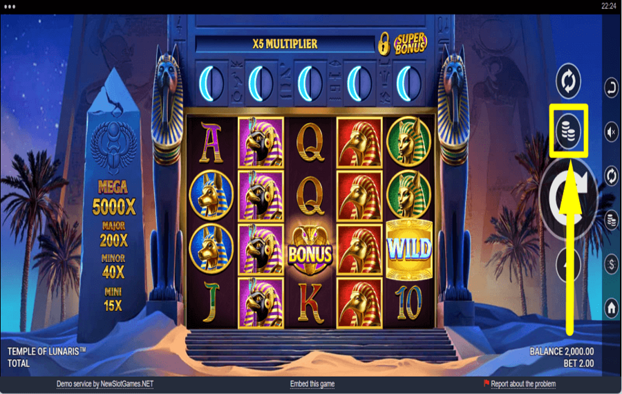 Temple of Lunaris BESTIMMEN SIE DEN EINSATZ.