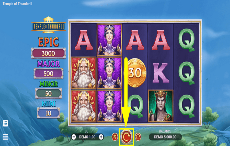 Temple of Thunder II STARTE DAS SPIEL.