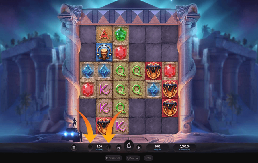 Temple Tumble 2 Dream Drop Elige el monto de tu apuesta