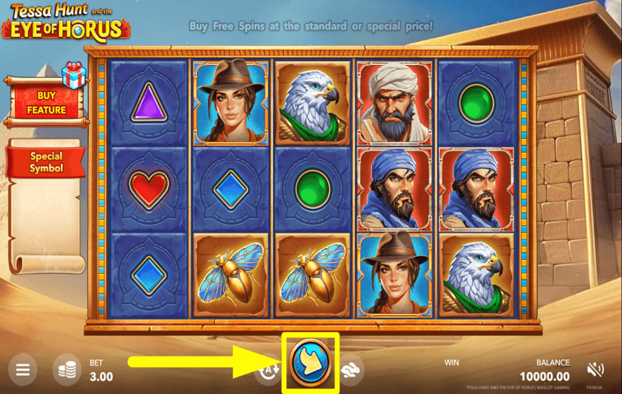 Tessa Hunt and the Eye of Horus SPIN FOR REWARDS.