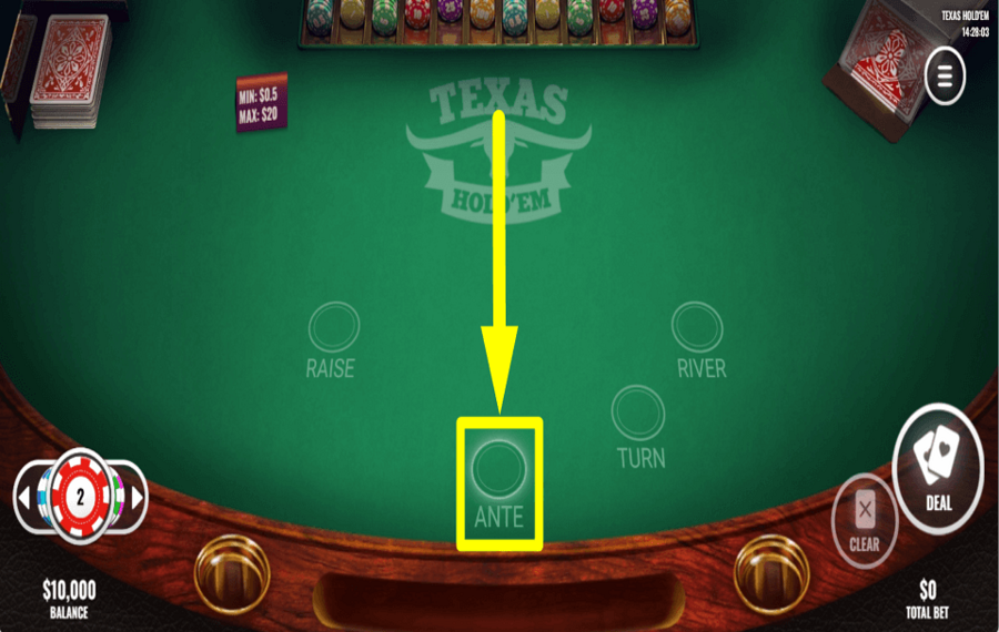 Texas Hold Em DÉFINISSEZ VOTRE PARI.