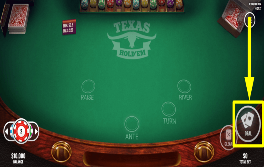 Texas Hold Em COMMENCEZ LE JEU.