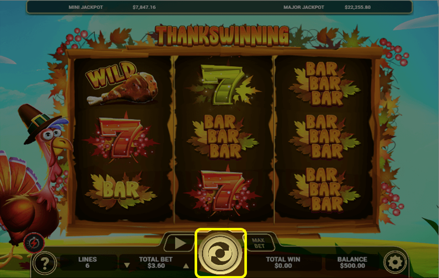 Thankswinning Start spinning the reels