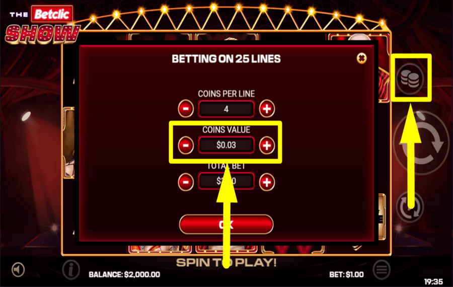 The Betclic Show ASSIGN COIN VALUE.