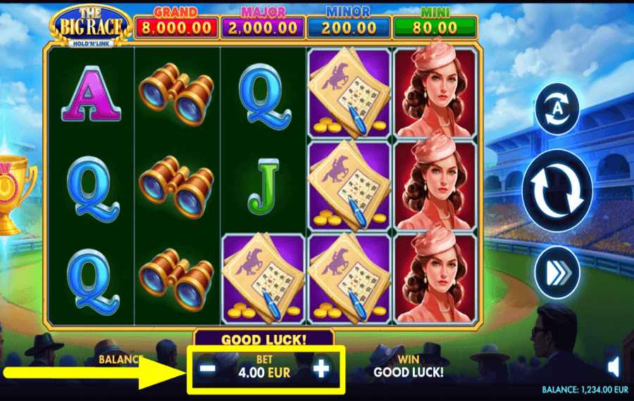 The Big Race Hold N Link SCEGLI LA TUA SCOMMESSA.