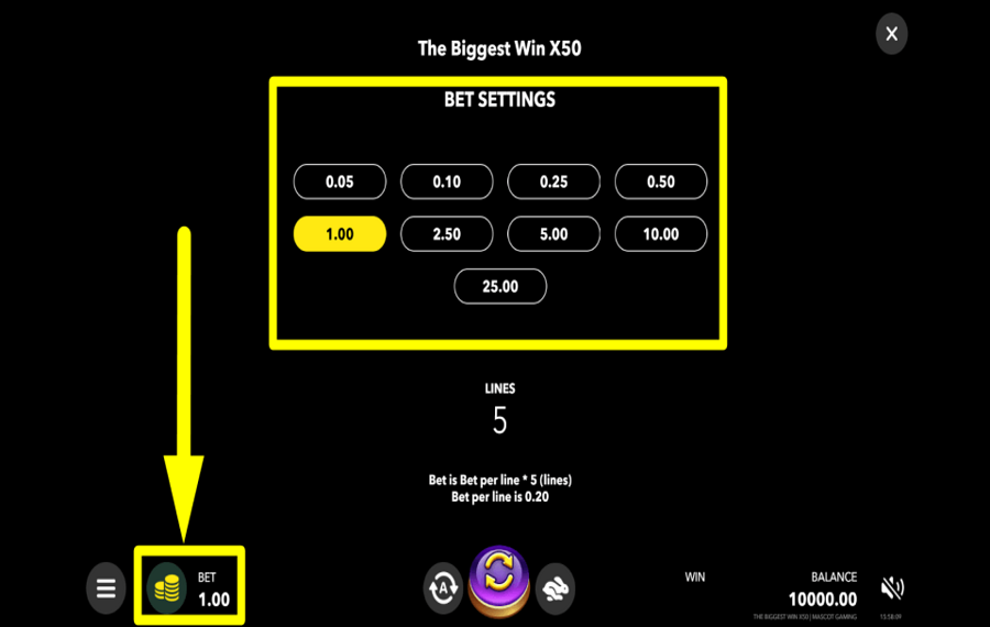 The Biggest Win x50 CHOOSE YOUR WAGER.