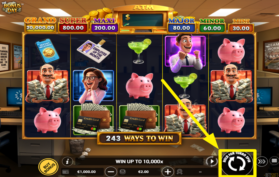 The Bonus Day SPIN THE REELS.