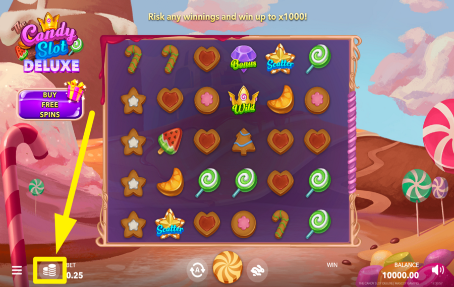 The Candy Slot Deluxe SET YOUR STAKE.